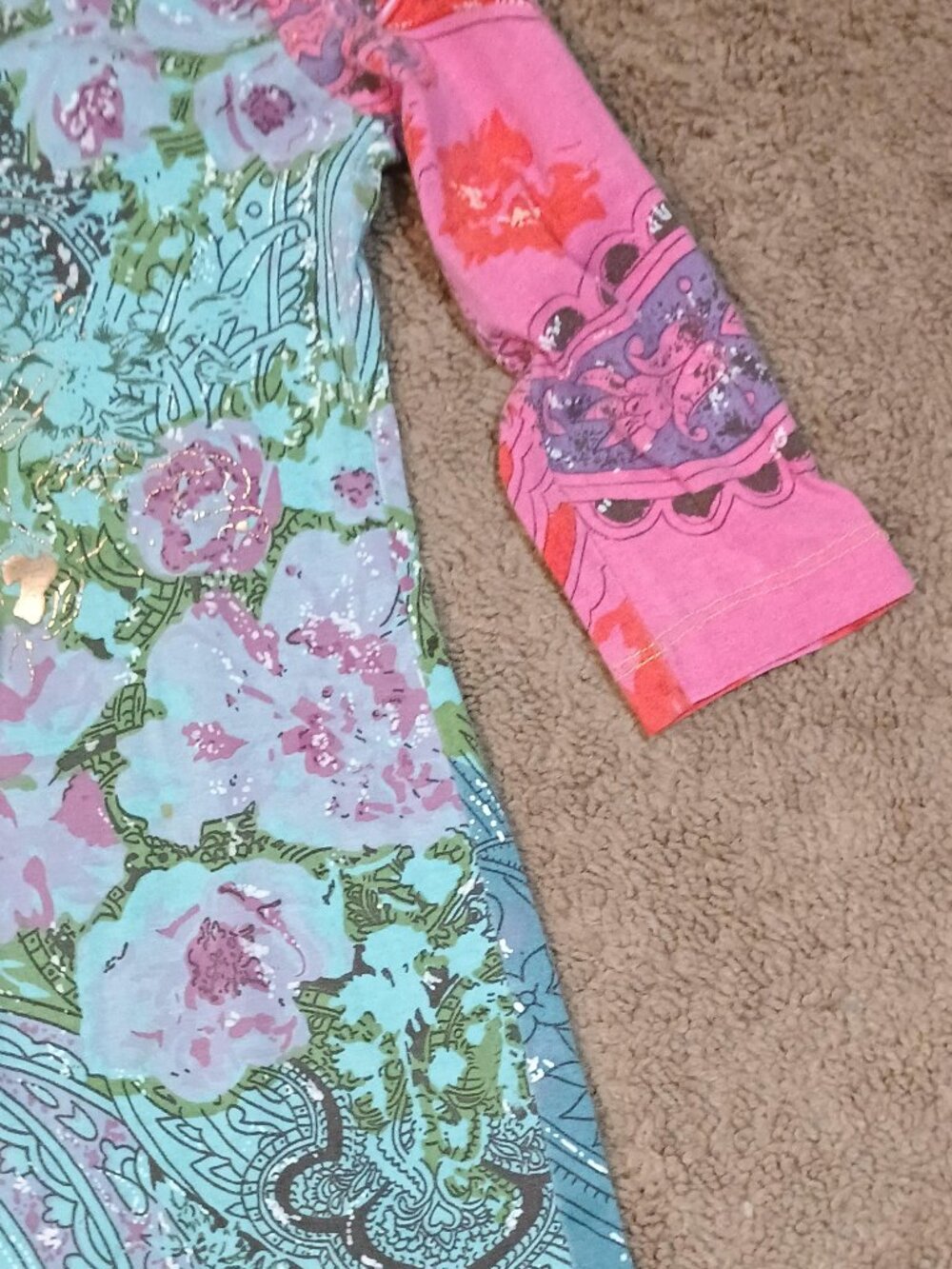 Mimi & Maggie/Tunic Dress/Girls 2T/Multi Paisley Floral/Boho Cottagecore Boutiqu - Picture 10 of 11